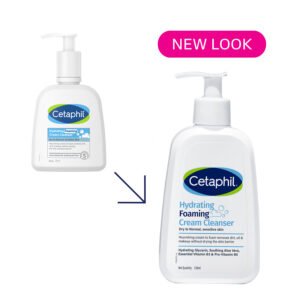 Cetaphil Hydrating Foaming Cream Cleanser 236 ml for Dry to Normal Sensitive Skin with Niacinamide, Aloevera and Glycerin