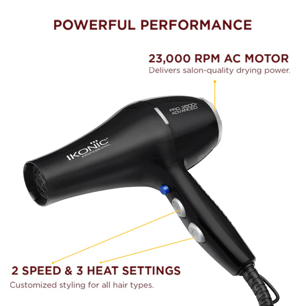 Ikonic Professional Pro 2500+ Advanced Hair Dryer - Image 3