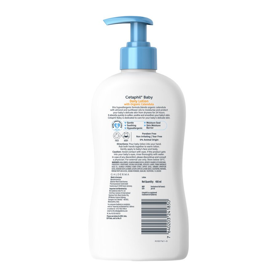 Cetaphil Baby Daily Lotion with Organic Calendula 400ml - Image 3