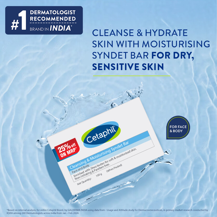 Cetaphil Cleansing & Moisturising Syndet Bar 100gm Mrp- 225 - Image 6