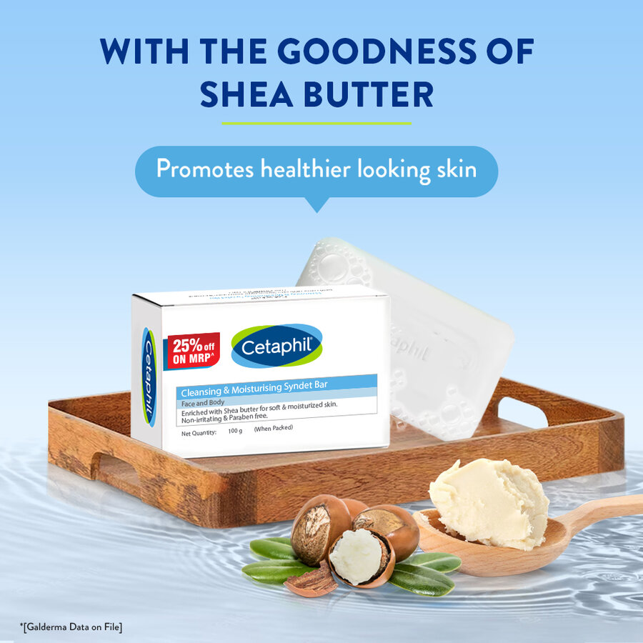 Cetaphil Cleansing & Moisturising Syndet Bar 100gm Mrp- 225 - Image 2