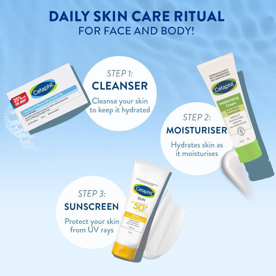 Cetaphil Cleansing & Moisturising Syndet Bar 100gm Mrp- 225 - Image 7