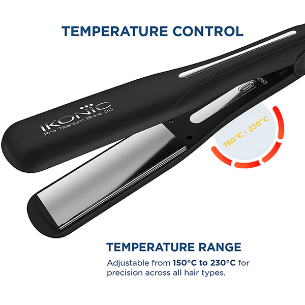 Ikonic Professional Pro Titanium Shine 3.0 Hair Straightener - Image 4