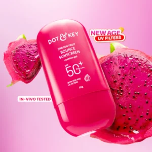 DOT & KEY Dragon Fruit Bounce Gel Sunscreen SPF 50+ PA++++, With New-Age UV Filters Suitable for: Oily & Combination Skin
