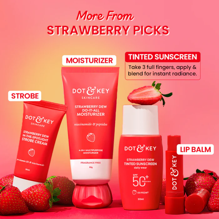 DOT & KEY Strawberry Dew Tinted Sunscreen SPF 50+ PA++++ With New-Age UV Filters - Image 5