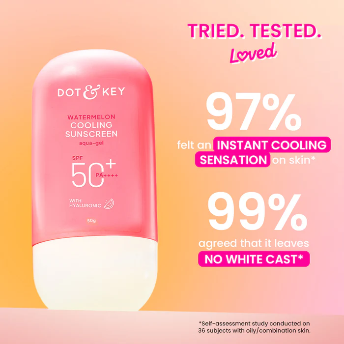 DOT & KEY Watermelon Cooling Sunscreen SPF 50+ PA++++ With New-Age UV Filters Suitable for: Oily & Combination Skin - Image 4