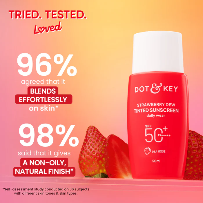 DOT & KEY Strawberry Dew Tinted Sunscreen SPF 50+ PA++++ With New-Age UV Filters - Image 11