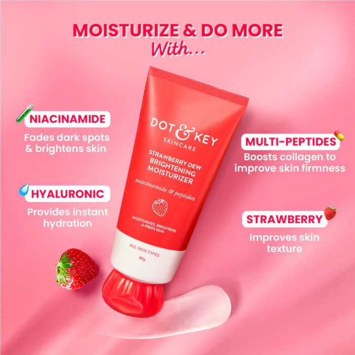 DOT & KEY Strawberry + Niacinamide Moisturizer Suitable for: All Skin Types 60gm - Image 3
