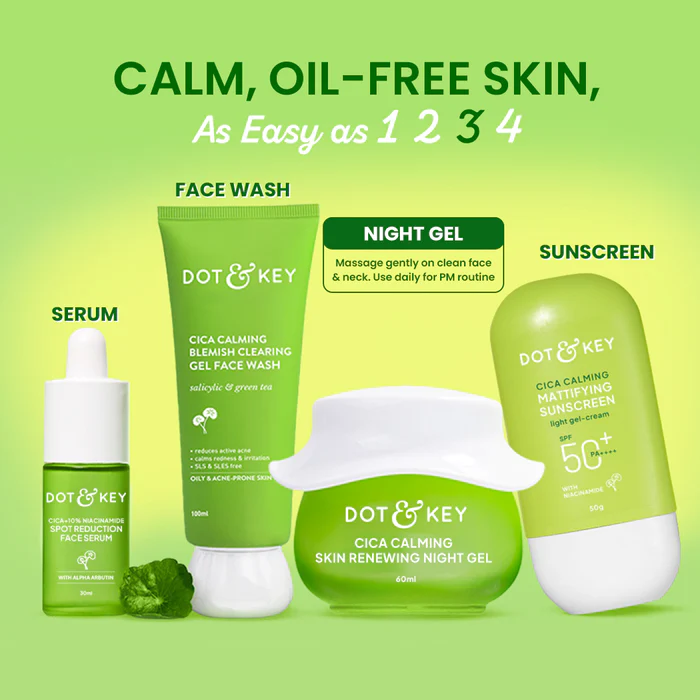 DOT & KEY Cica Calming Night Gel (Niacinamide + Green Tea) Suitable for: Oily, Acne-Prone Skin - Image 7