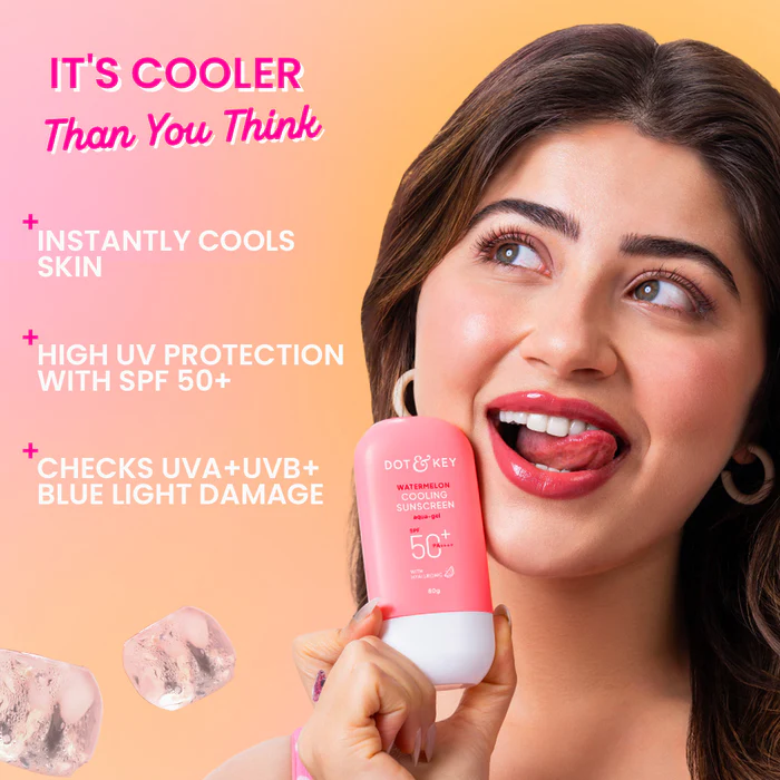 DOT & KEY Watermelon Cooling Sunscreen SPF 50+ PA++++ With New-Age UV Filters Suitable for: Oily & Combination Skin - Image 7